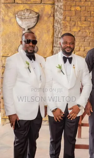White on Black Trouser Suit