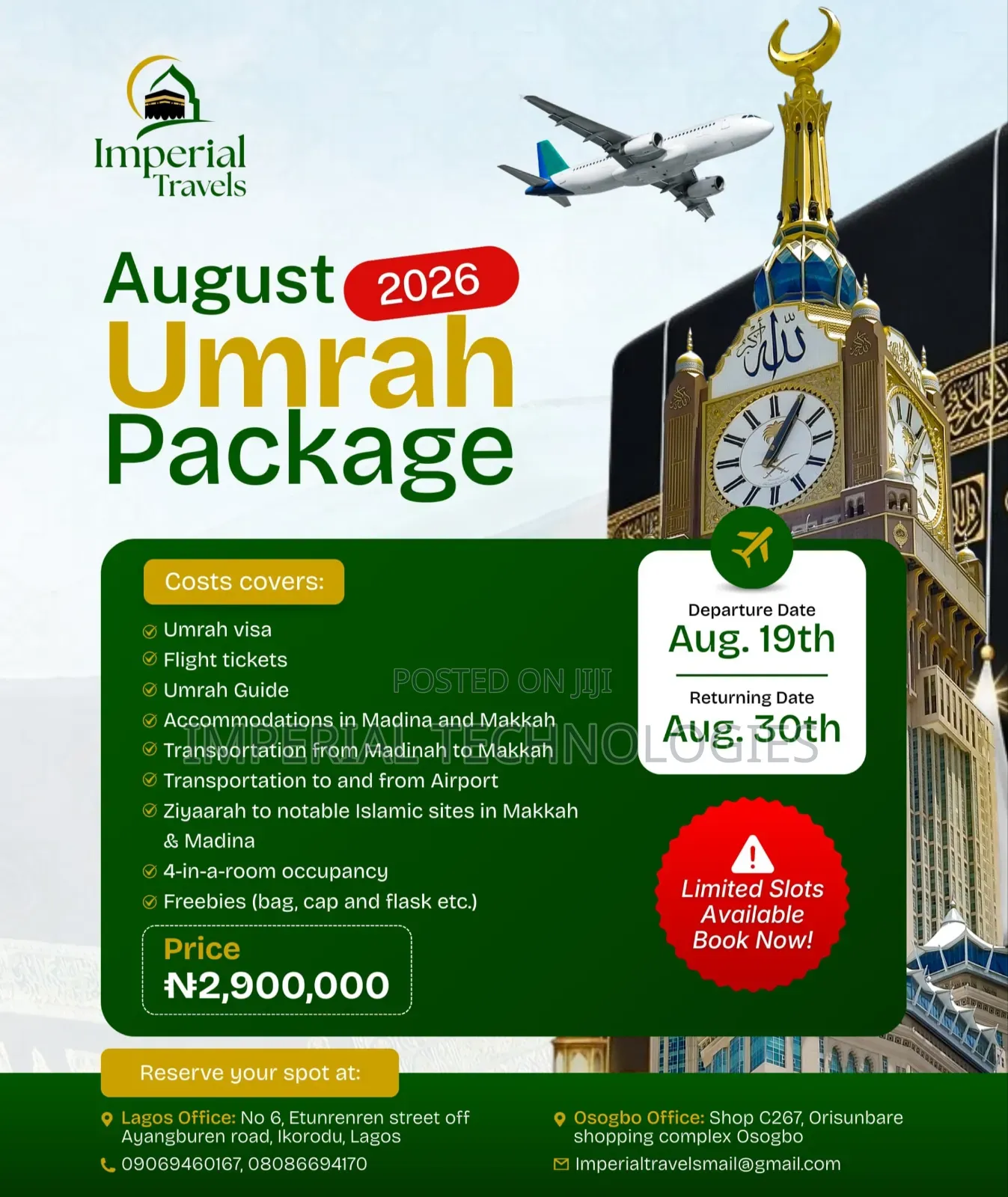 August Umrah Package