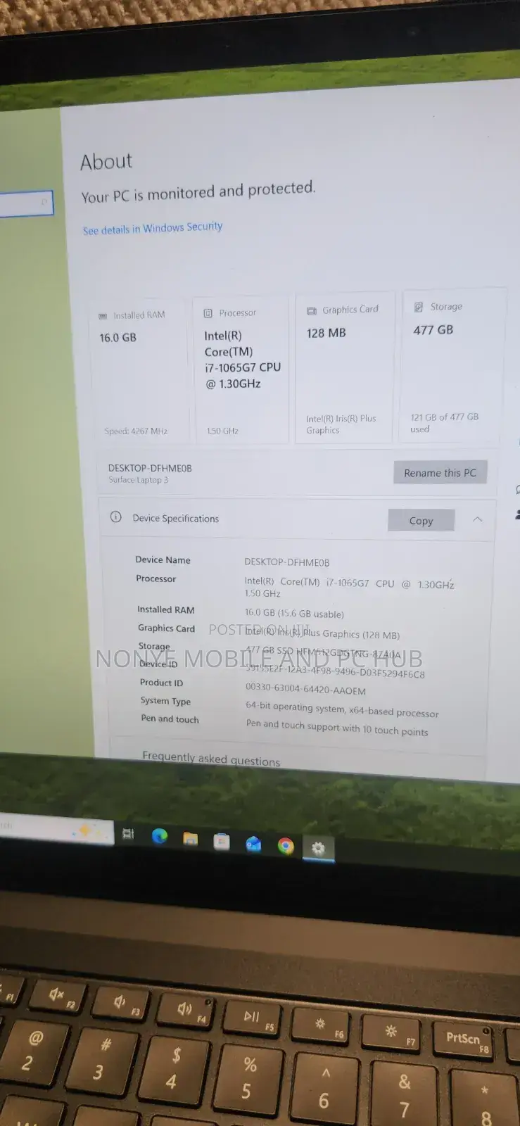 Laptop Microsoft Surface Laptop 3 16GB Intel Core i7 SSD 500GB