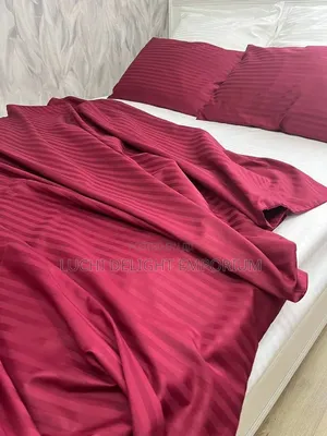  Premium Red White Stripe Mixed Duvet, Bedsheets and Pillowcase