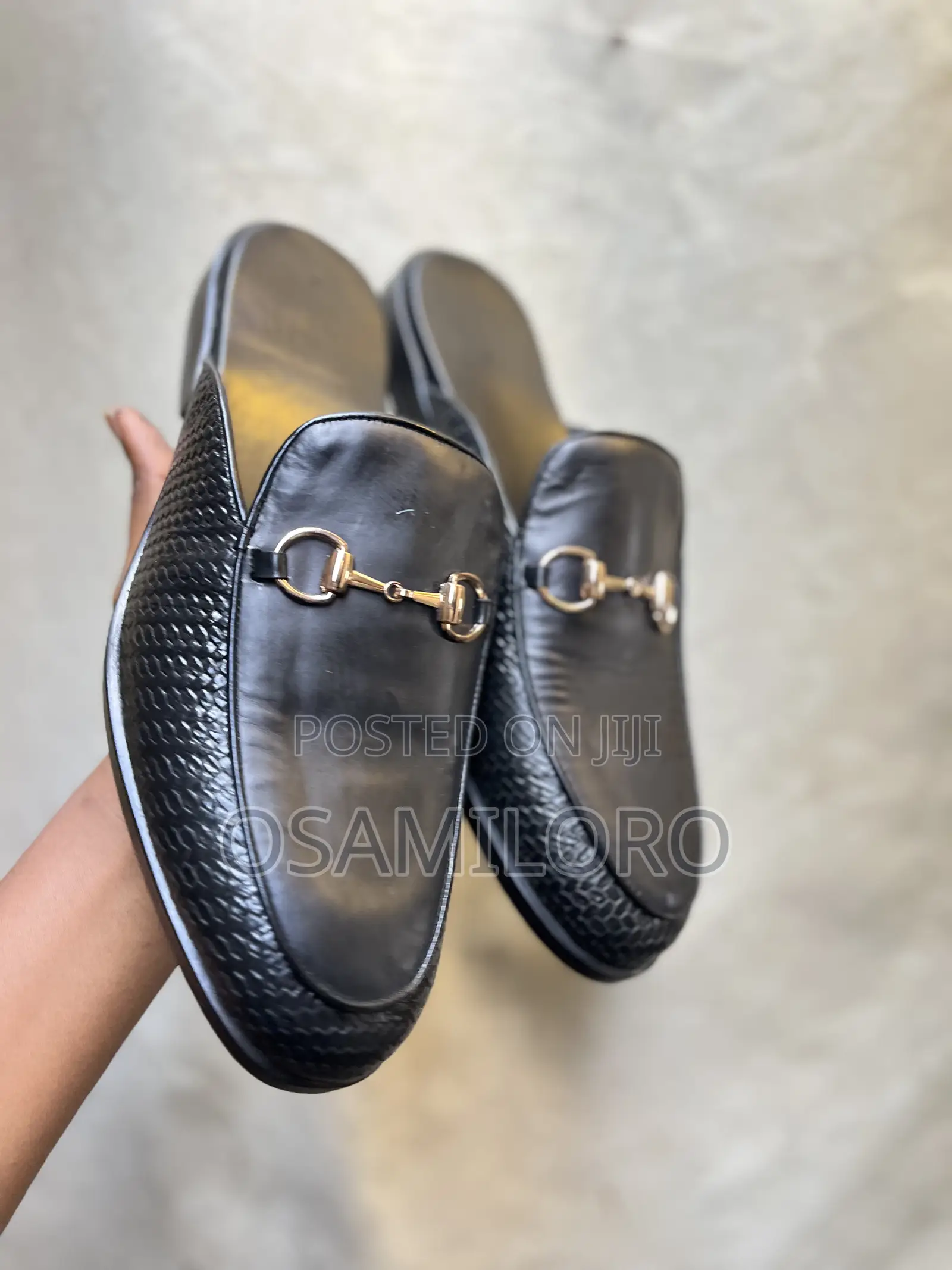 Black Horsebit Mule Loafer
