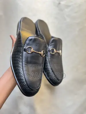 Black Horsebit Mule Loafer