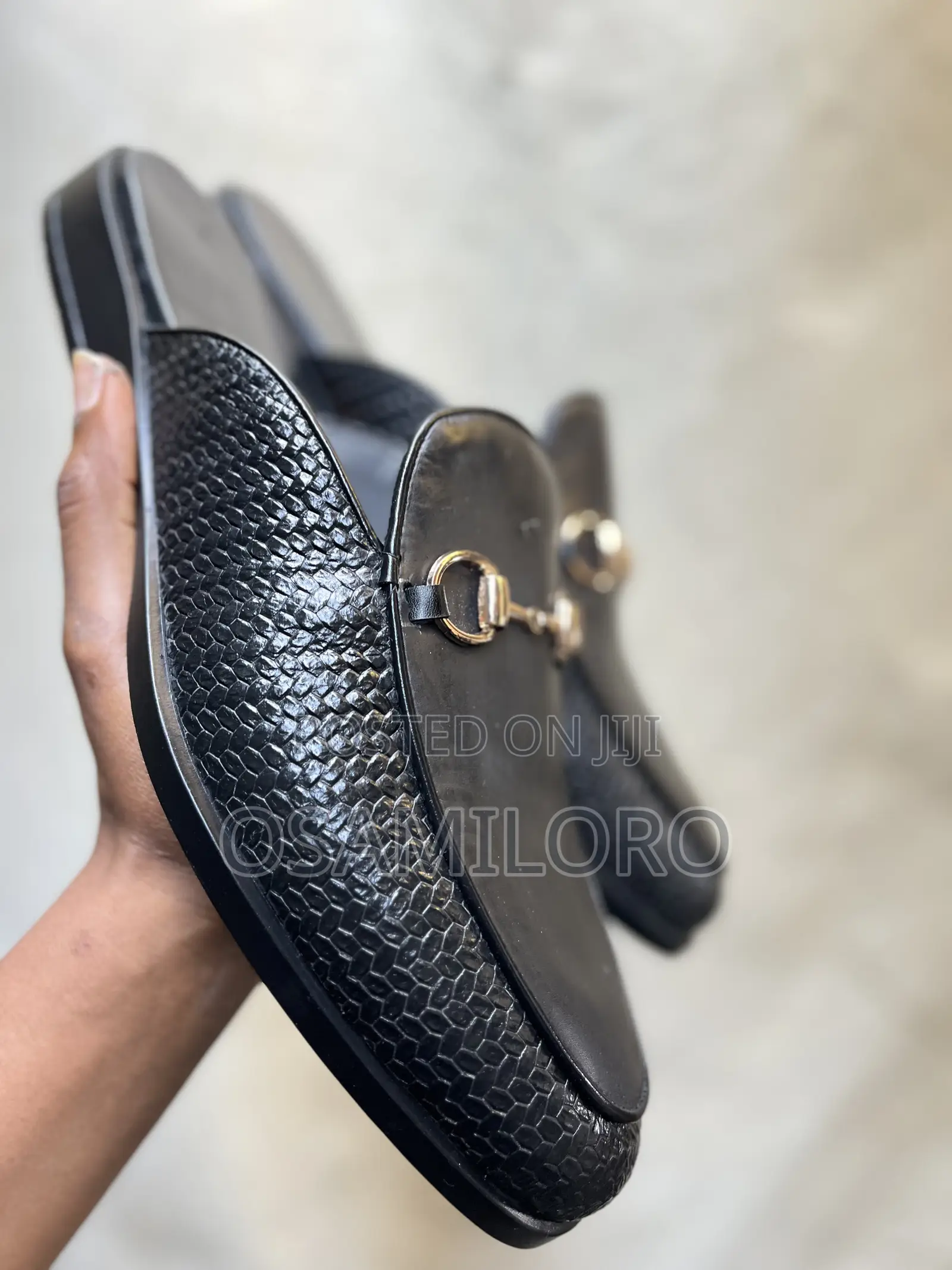 Black Horsebit Mule Loafer