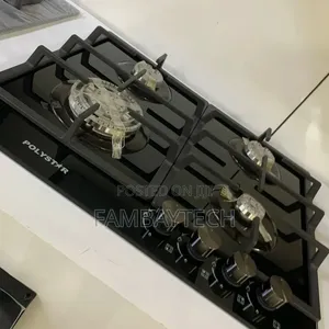 Polystar Tempered Glass 4 Burner Gas Hob