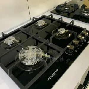Elegant Black Polystar Inbuilt Gas Burner