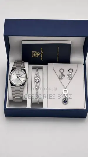 Poedagar Female Luxury 4-in-1 Watch Set