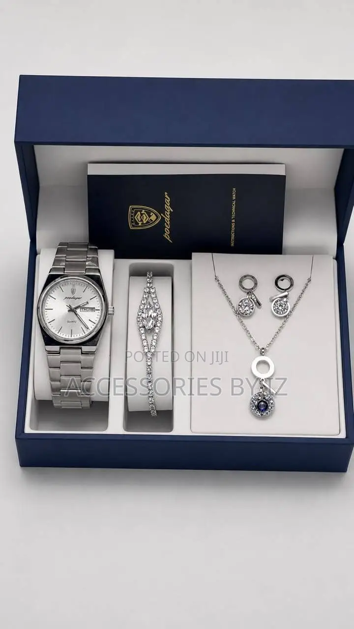 Poedagar Female Luxury 4-in-1 Watch Set