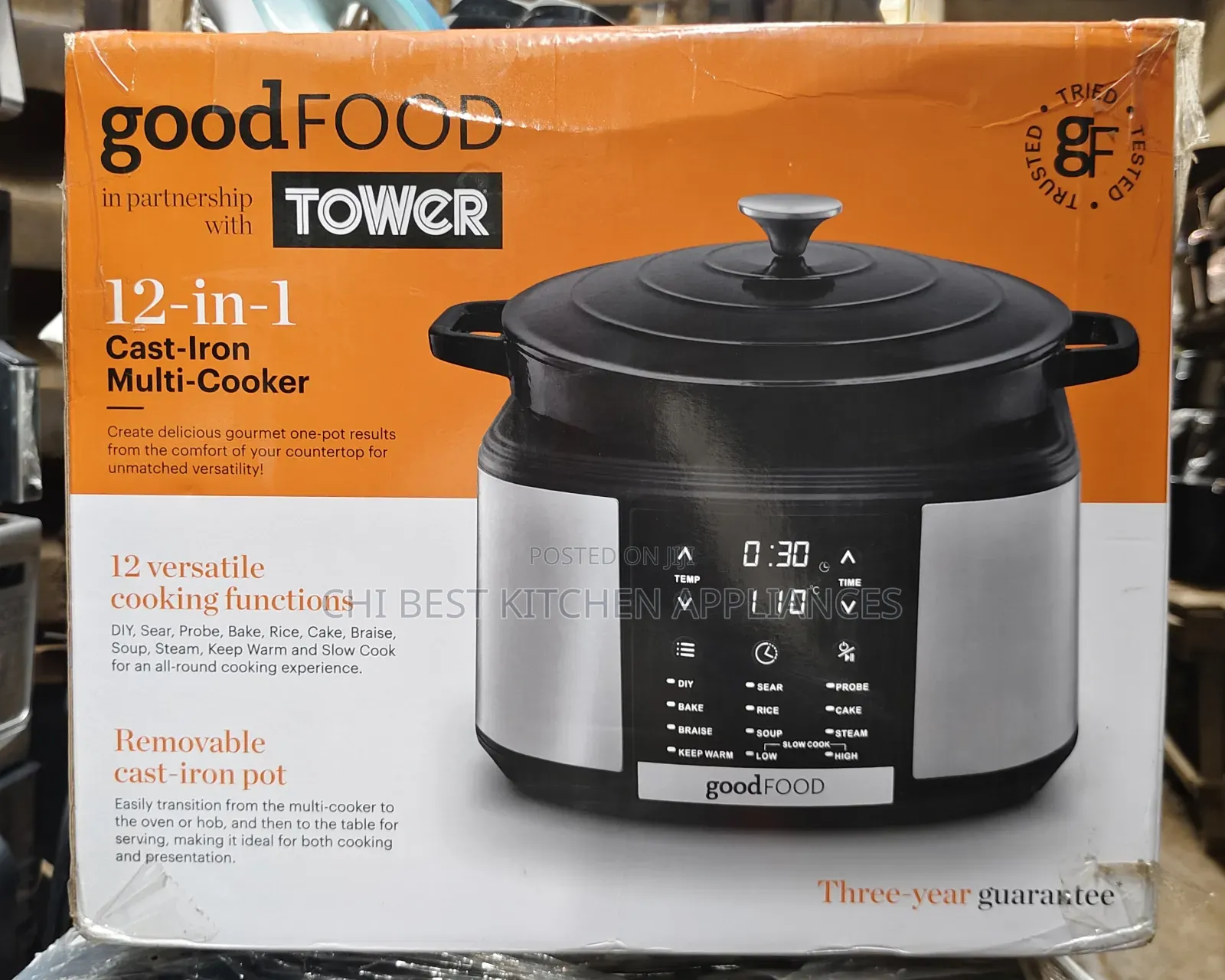 Tower 12in1 Cast-Iron Multi Cooker