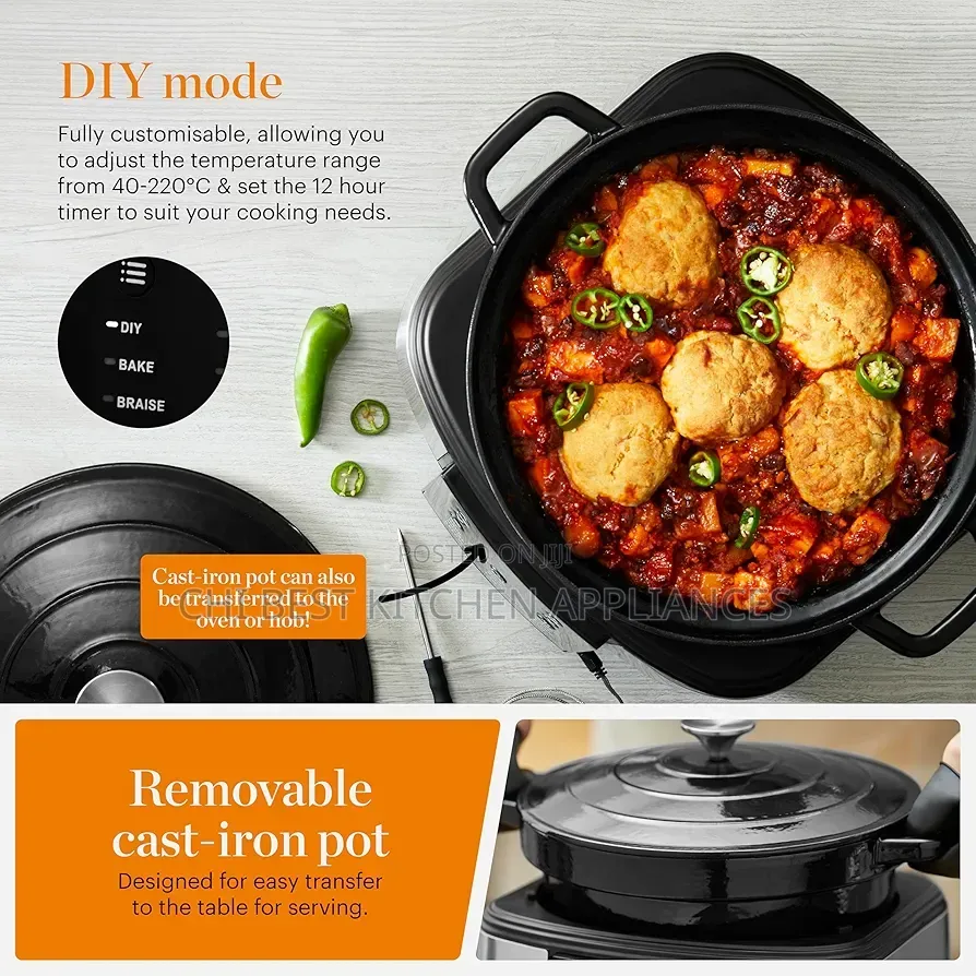 Tower 12in1 Cast-Iron Multi Cooker