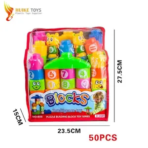 66 PCS Toy Bricks Train Children Building Blocks