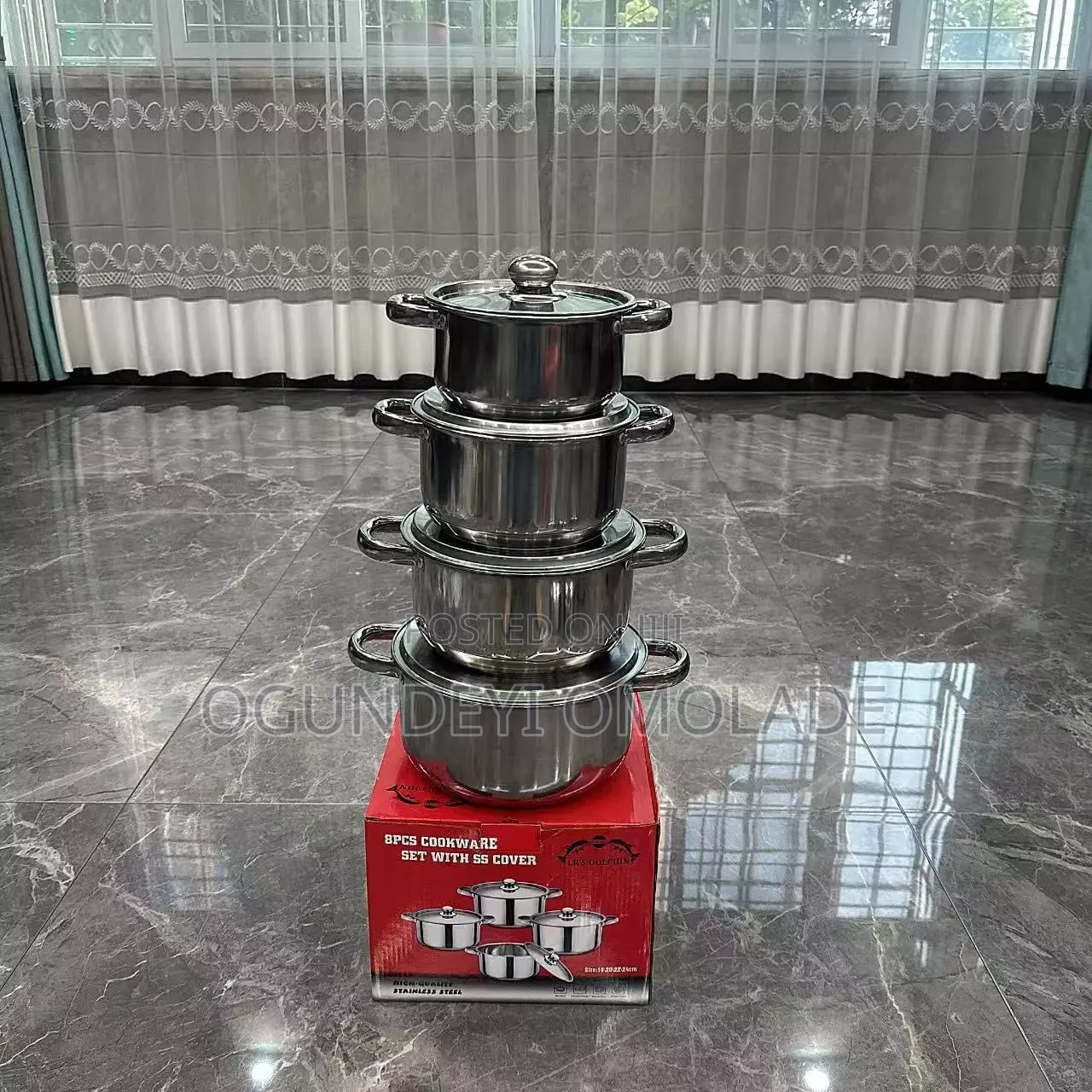 8pcs Set of Stainless Steel Pot