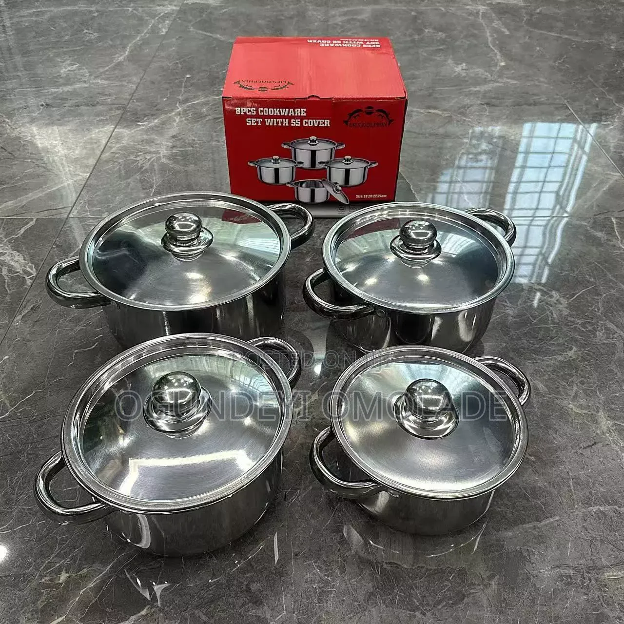 8pcs Set of Stainless Steel Pot
