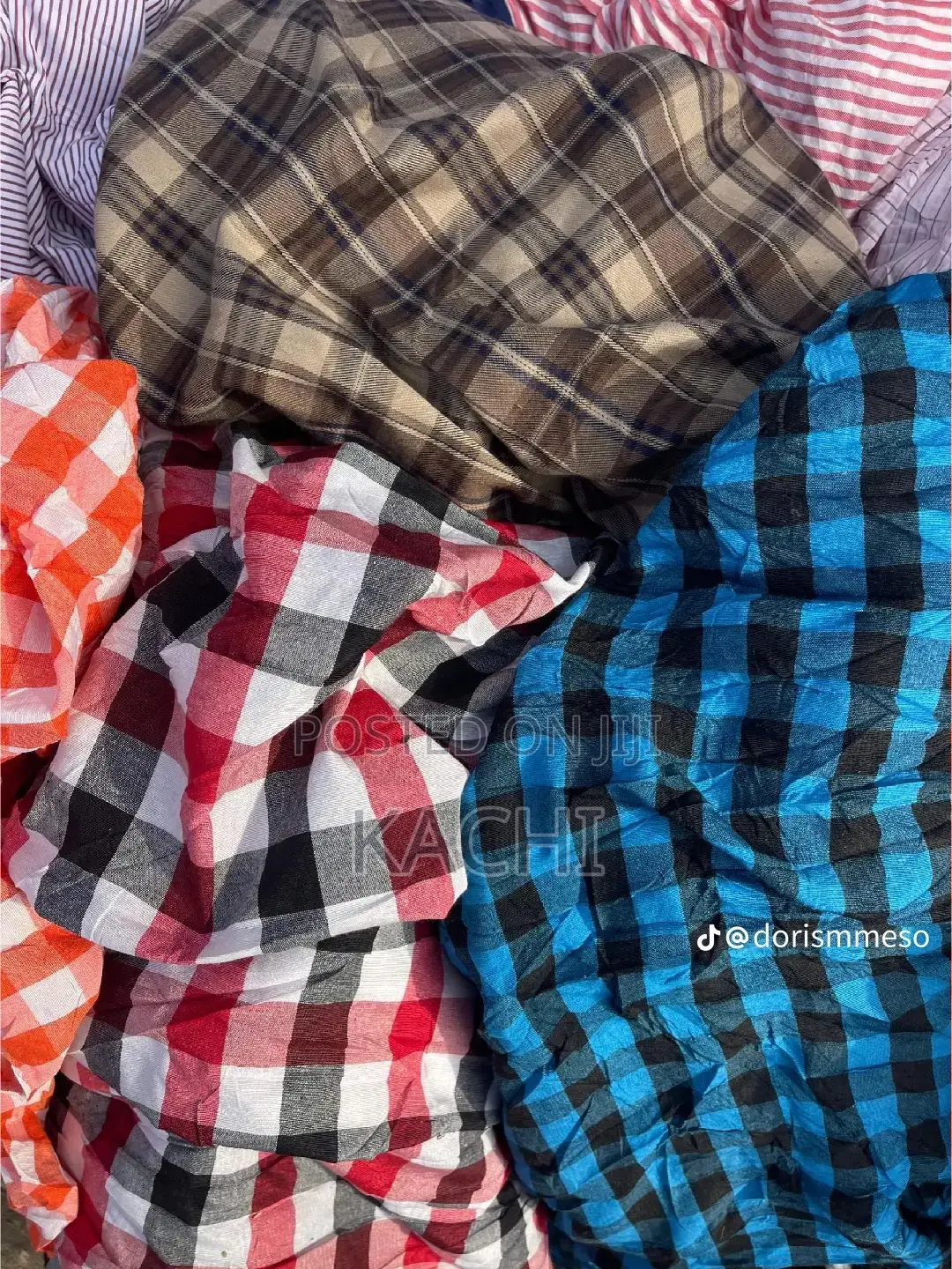 Stock Check Shirt Material