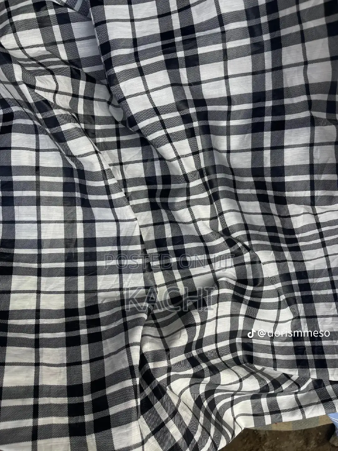 Stock Check Shirt Material