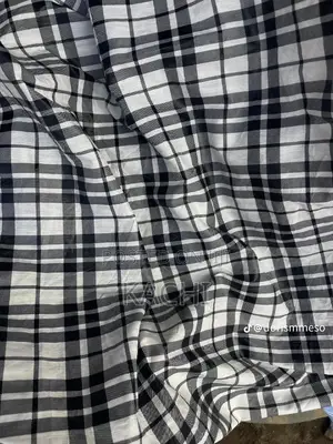 Stock Check Shirt Material