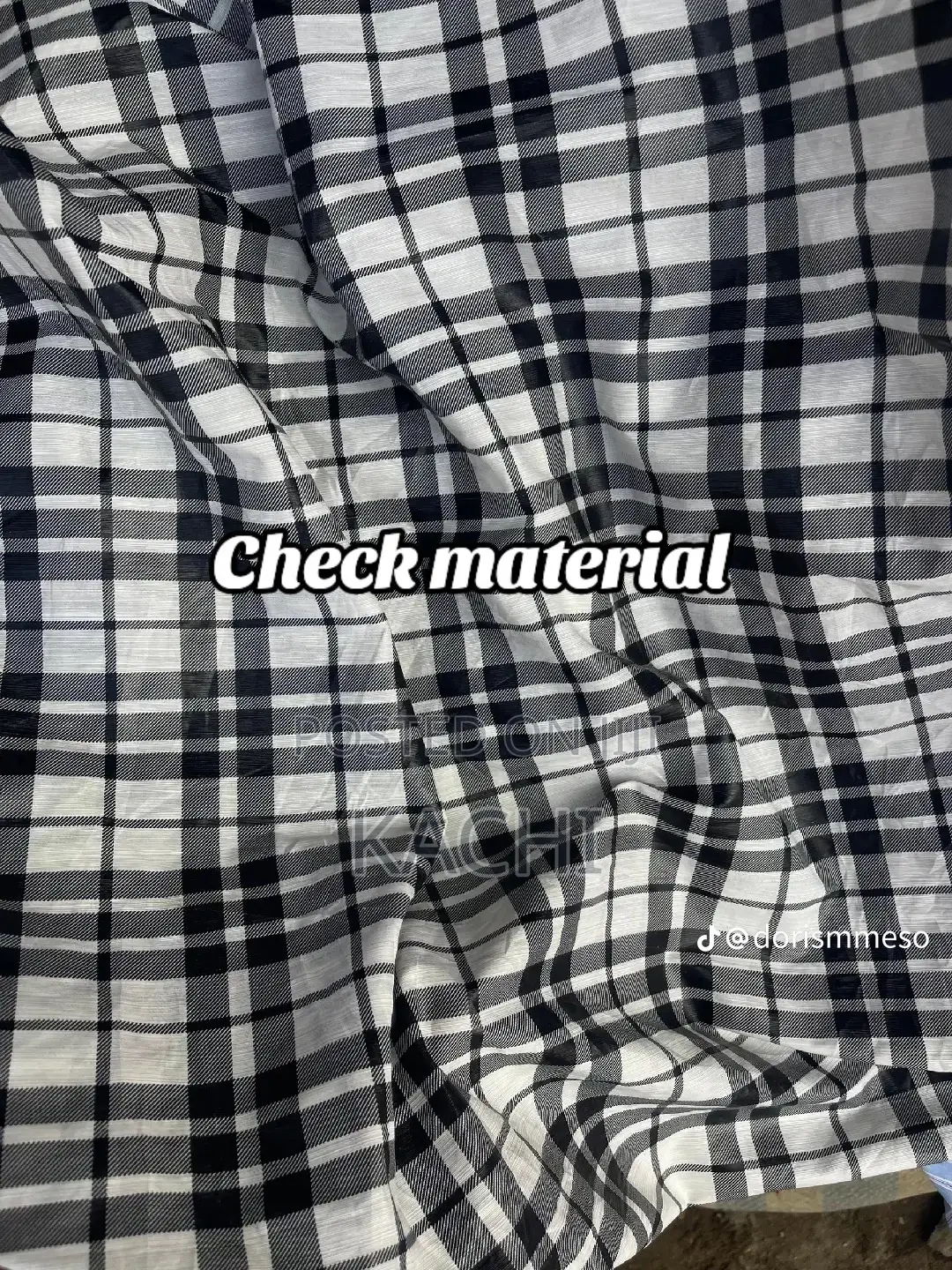 Stock Check Shirt Material