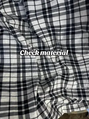 Stock Check Shirt Material