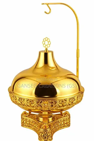Royal Full Gold Hanging Chafing Dishes for Elite Catering Weddings