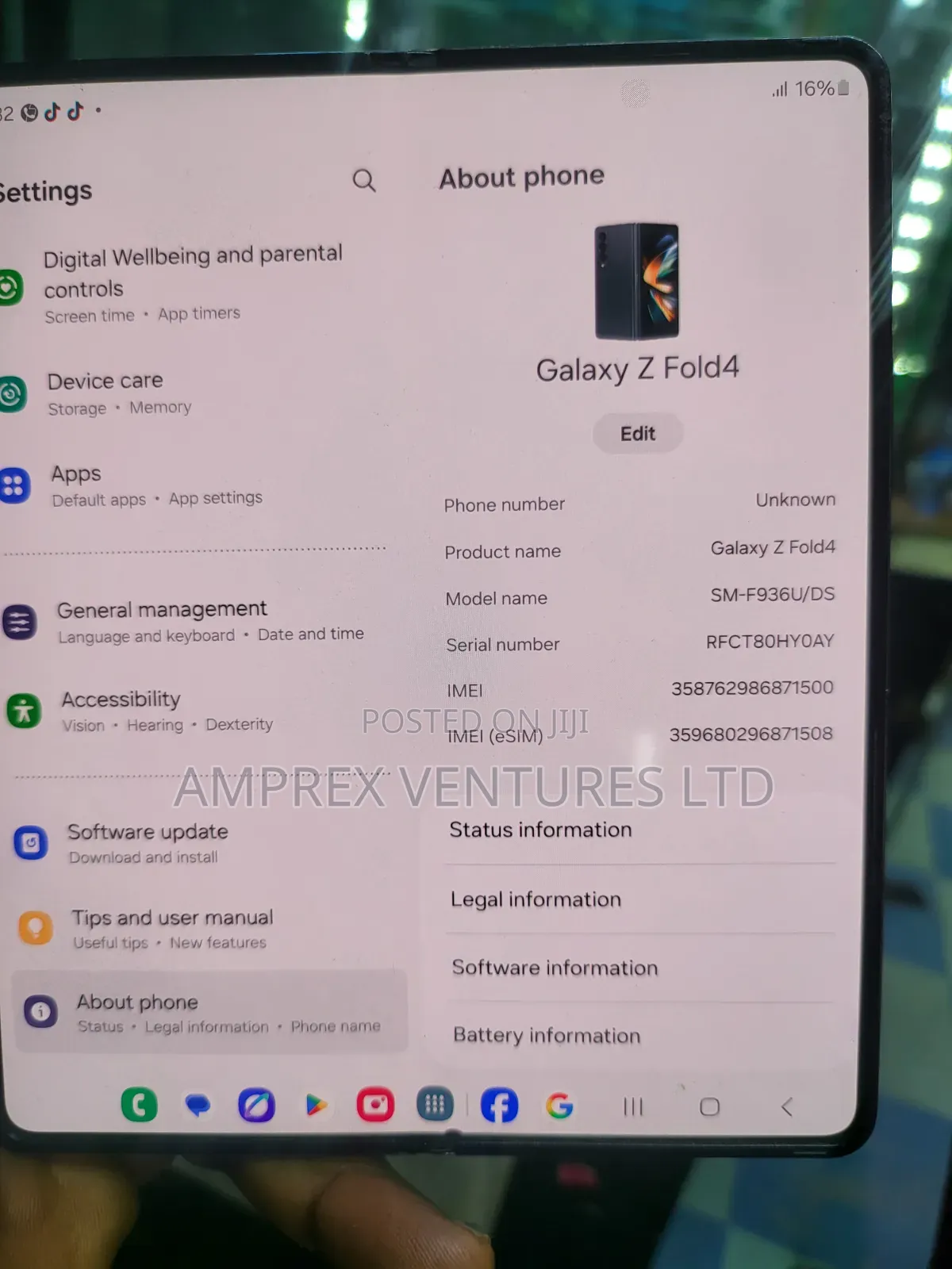 Samsung Galaxy Z Fold4 512 GB Blue