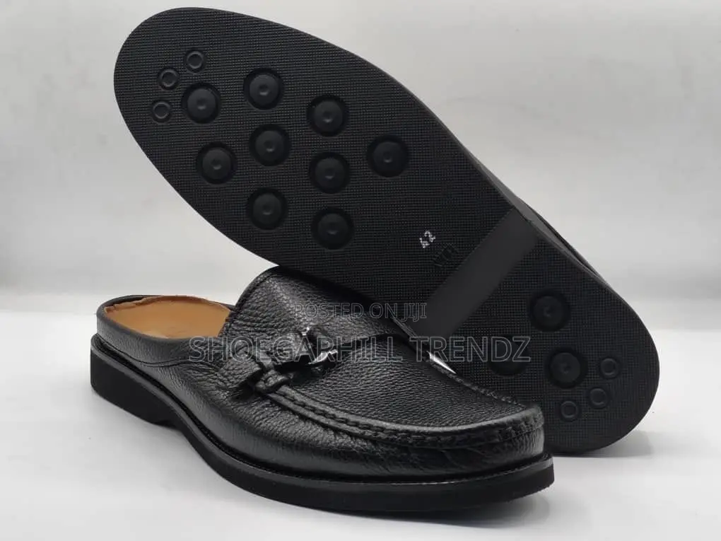 Premium Leather Mules Half Shoes