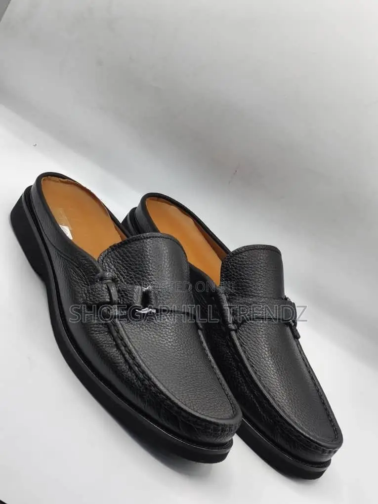 Premium Leather Mules Half Shoes