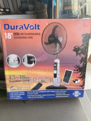 18" Duravolt Solar Standing Fan