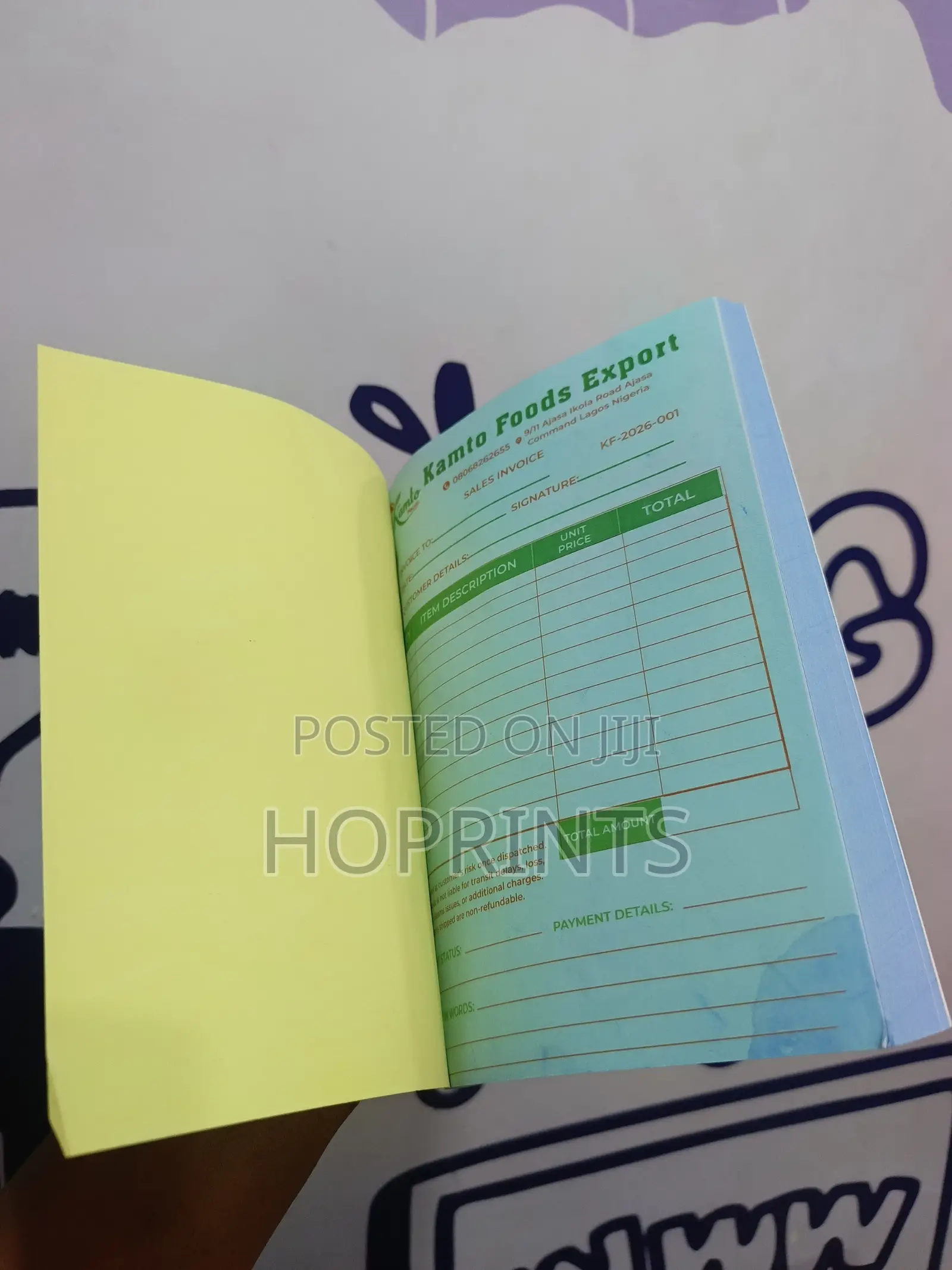 Branded Invoice Book for Businesses