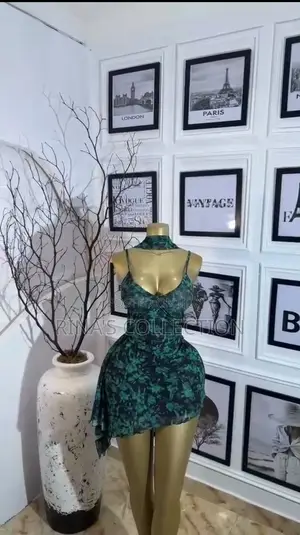 Asymmetrical Mini Mesh Gown