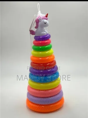 Kids Learning Stacking Games for Children Rings Rainbow Tower