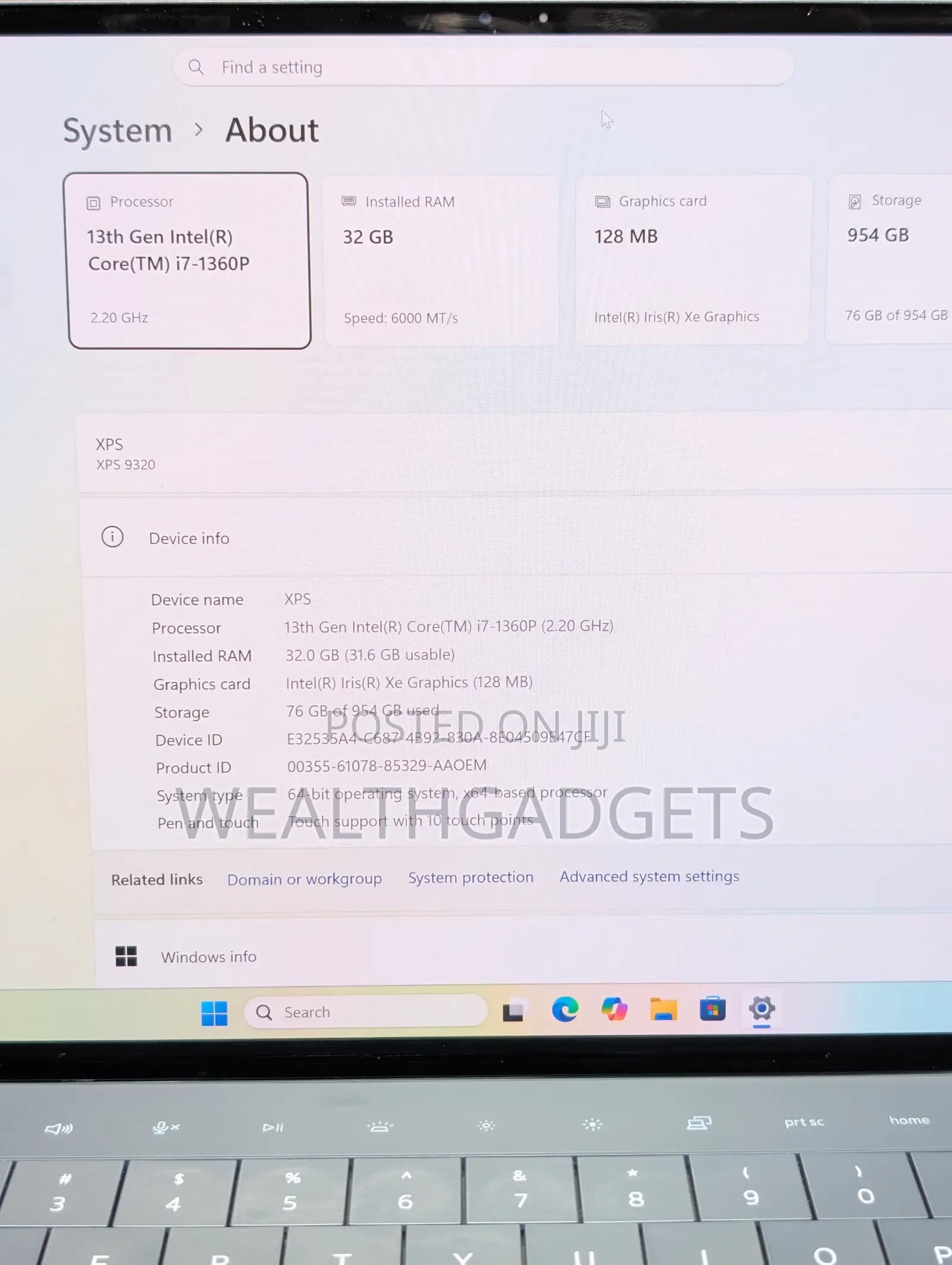 Laptop Dell XPS 13 Plus 9320 32GB Intel Core i7 SSD 1T