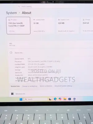 Laptop Dell XPS 13 Plus 9320 32GB Intel Core i7 SSD 1T