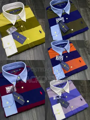 High Quality Polo Ralph Lauren Two Toned Bold Stripe Shirts