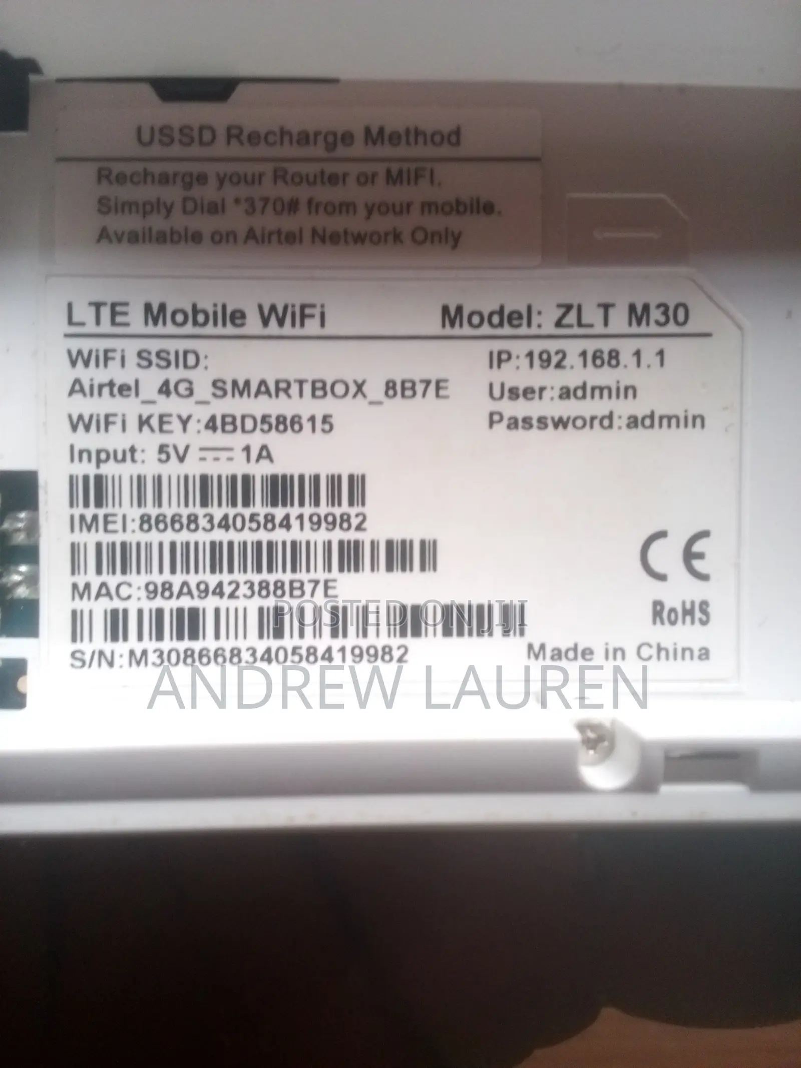 Airtel Glo Router