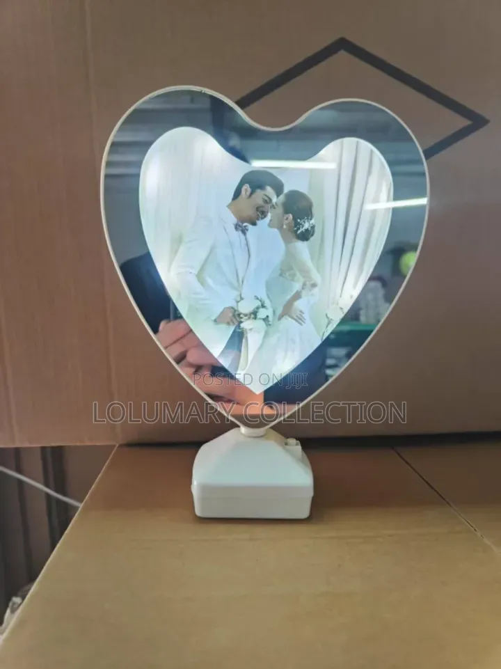 LED Magic Mirror Photo Frame With Night Light Home Decor