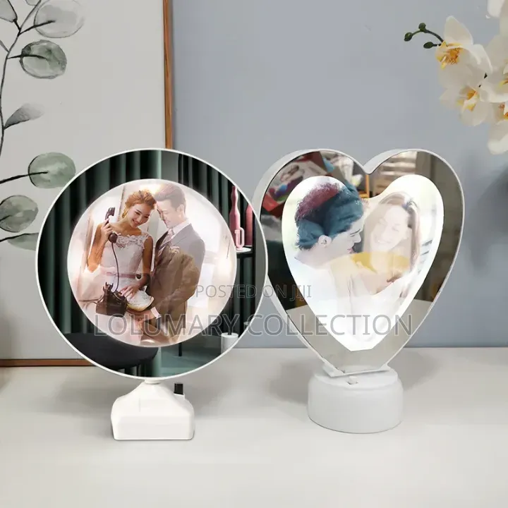LED Magic Mirror Photo Frame With Night Light Home Decor
