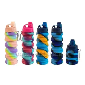 Foldable Silicone Water Bottle Reusable Travel Sports Bottle