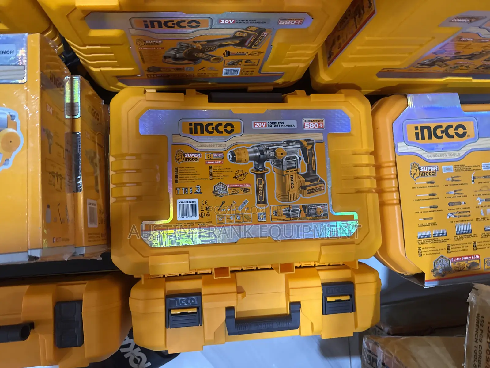 Ingco 20V Brushless Cordless Rotary Hammer Drill Set, Model CRHLI2201.