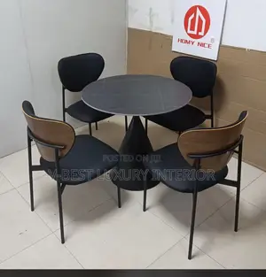 Modern Imported Round Marble Dining Set | 4 Seater