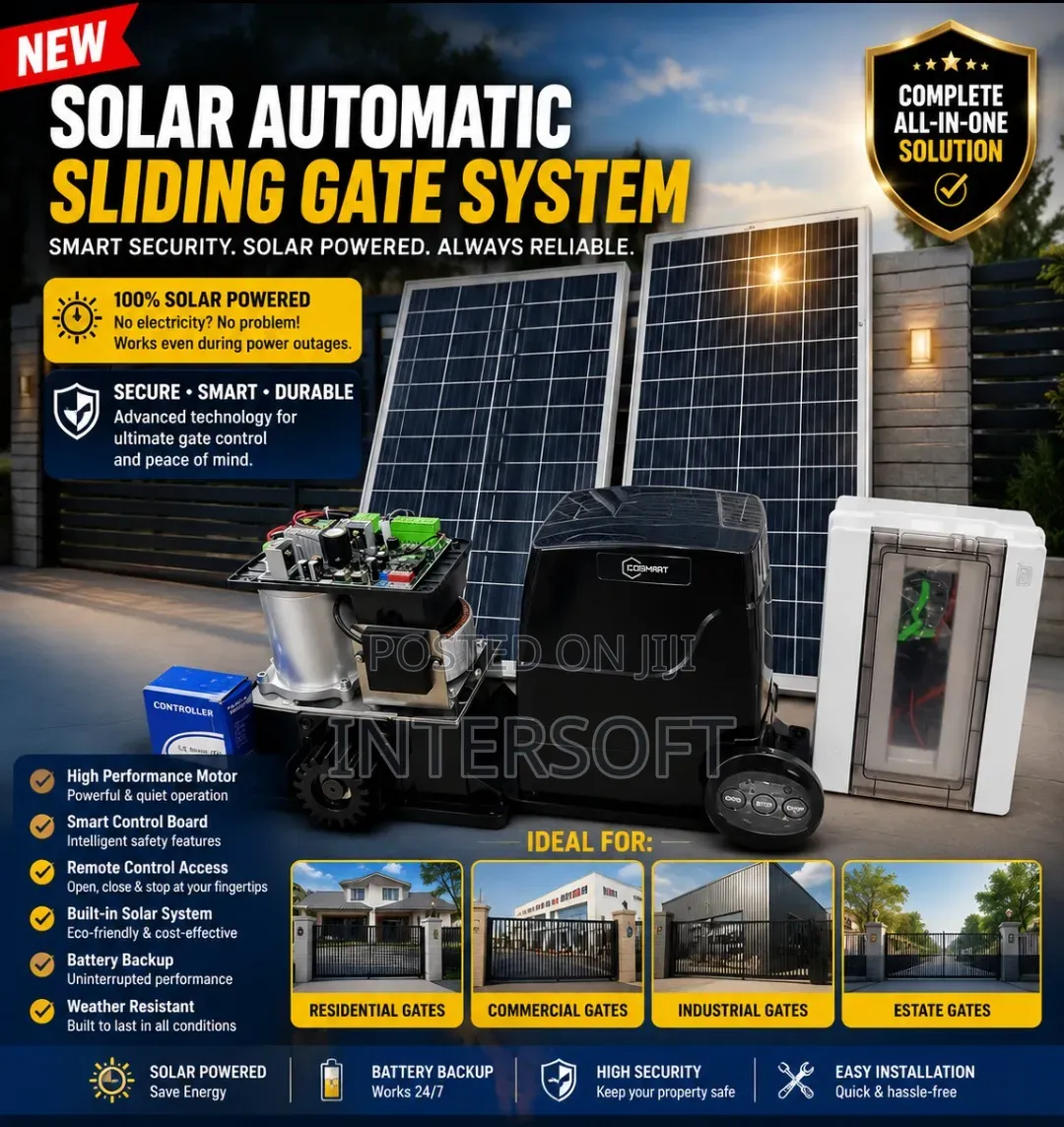 Automatic Solar Power Sliding Gate Opener Motor