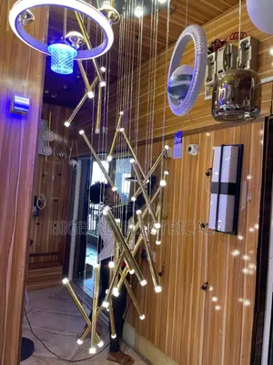 Luxury Modern Gold LED Void Light | Staircase Chandelier