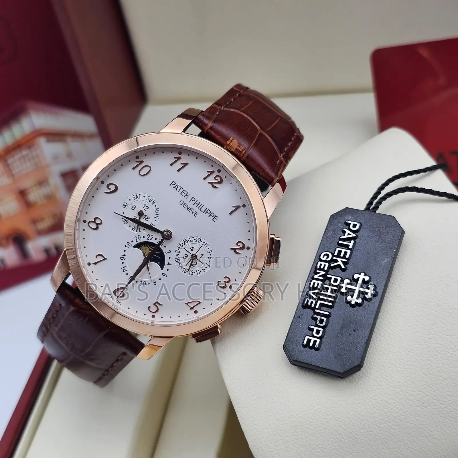 Patek Philippe Leather Watch Automatic
