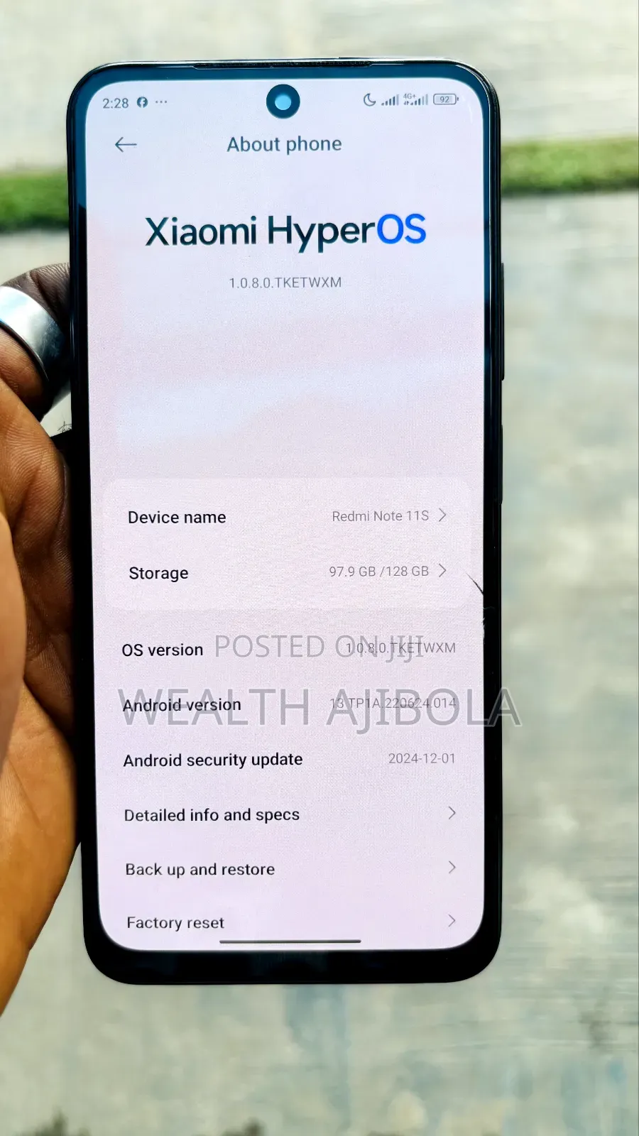 Xiaomi Redmi Note 11S 128 GB Black