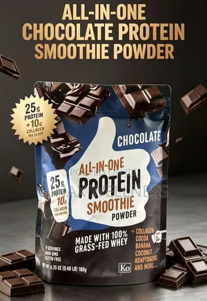 All-in-One Protein Smoothie Powder With Collagen, Cocoa, and Milk