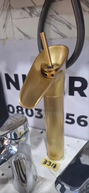 Golden Steel Basin Mixer Tap