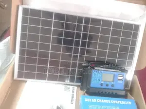 10W Solar Panel + PWM Charge Controller (LCD, USB) – Brand NeNever Use