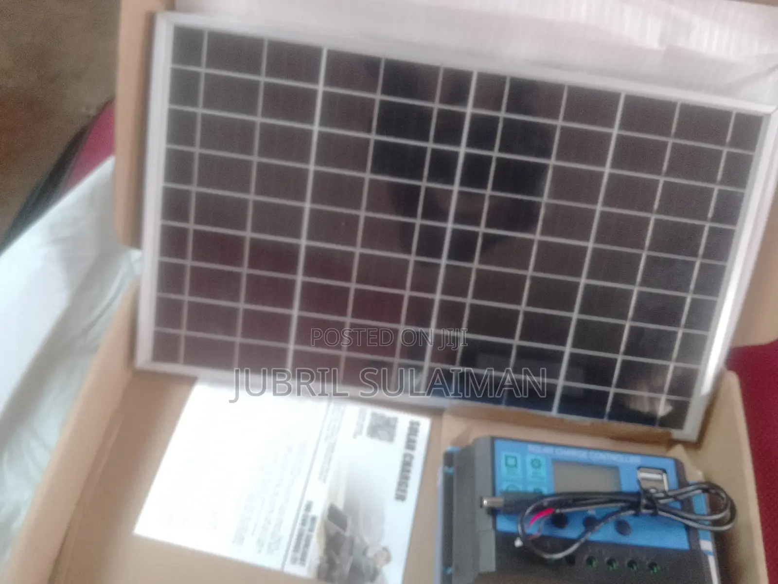 10W Solar Panel + PWM Charge Controller (LCD, USB) – Brand NeNever Use