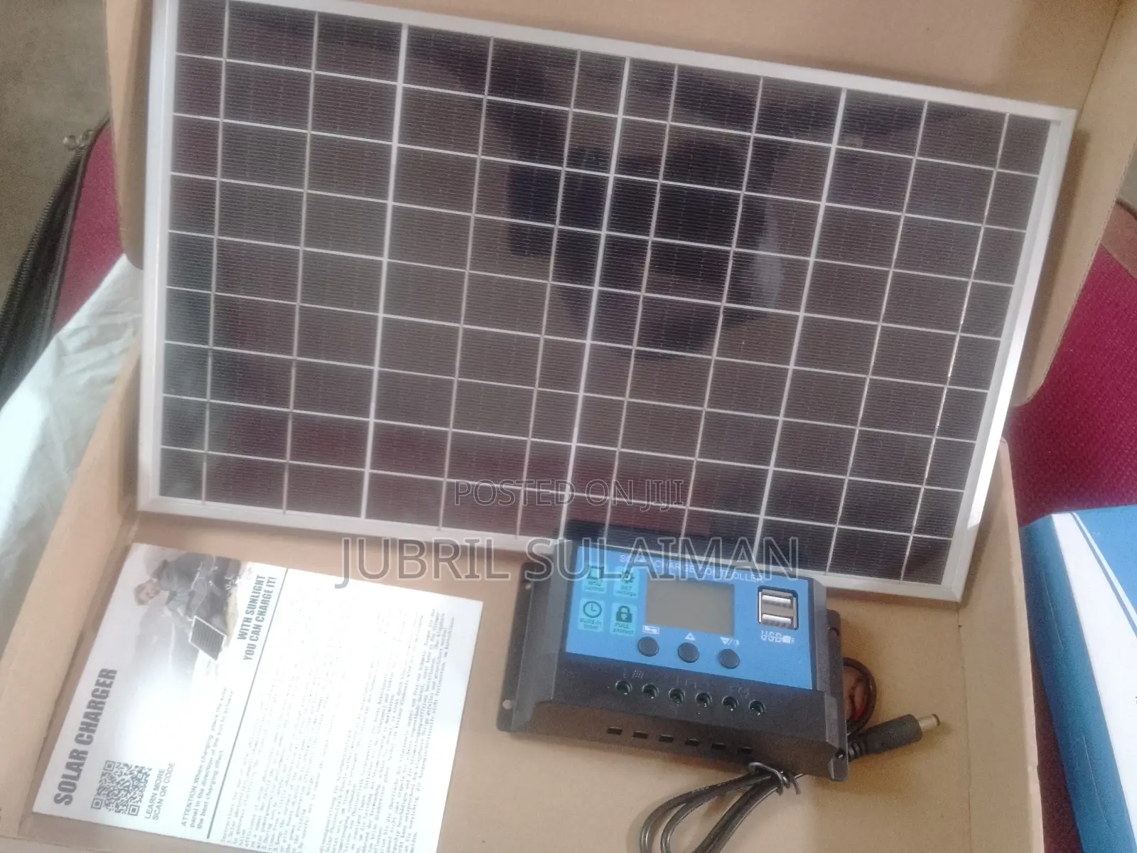 10W Solar Panel + PWM Charge Controller (LCD, USB) – Brand NeNever Use