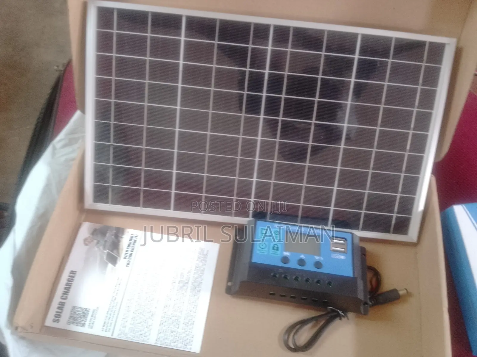 10W Solar Panel + PWM Charge Controller (LCD, USB) – Brand NeNever Use