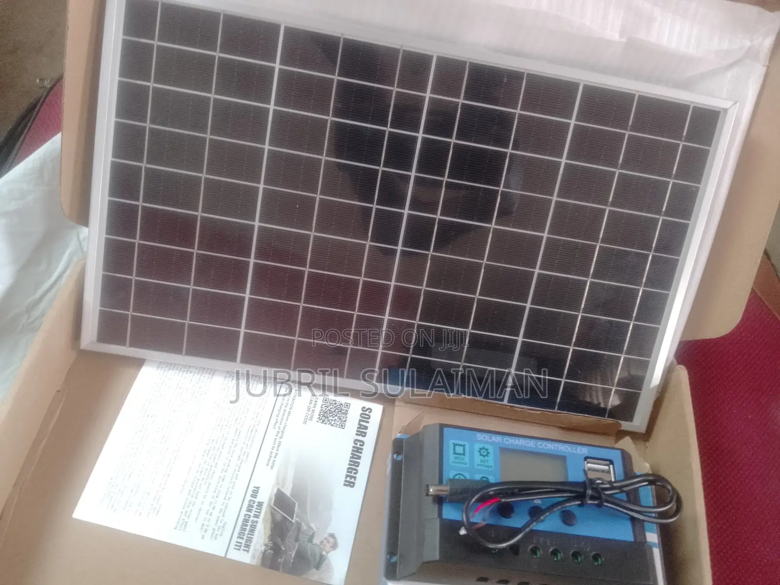 10W Solar Panel + PWM Charge Controller (LCD, USB) – Brand NeNever Use