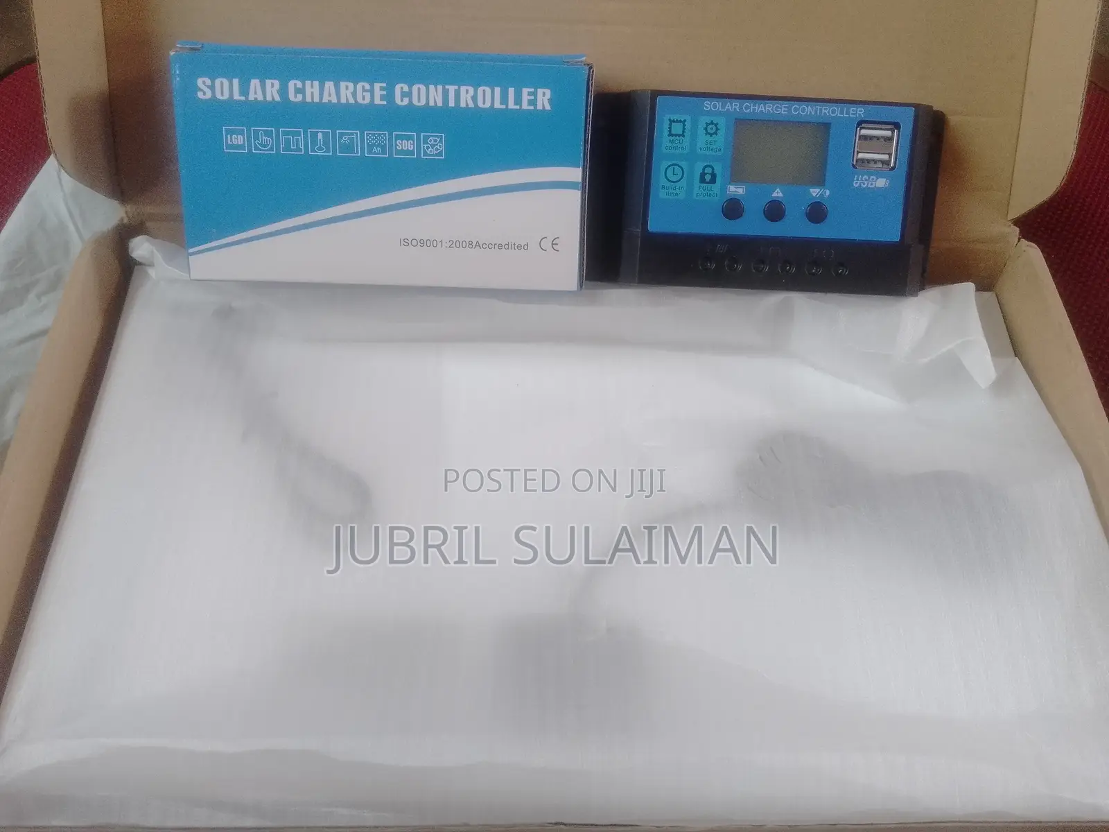 10W Solar Panel + PWM Charge Controller (LCD, USB) – Brand NeNever Use